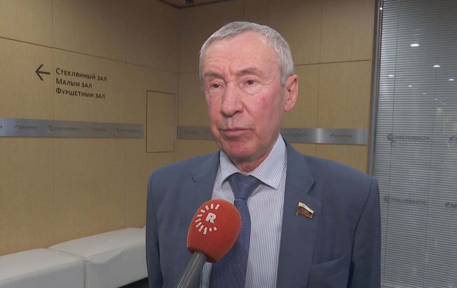 Senator Andrey Klimov of the Russian Federation Council speaking to Rudaw on March 19, 2025. Photo: Rudaw