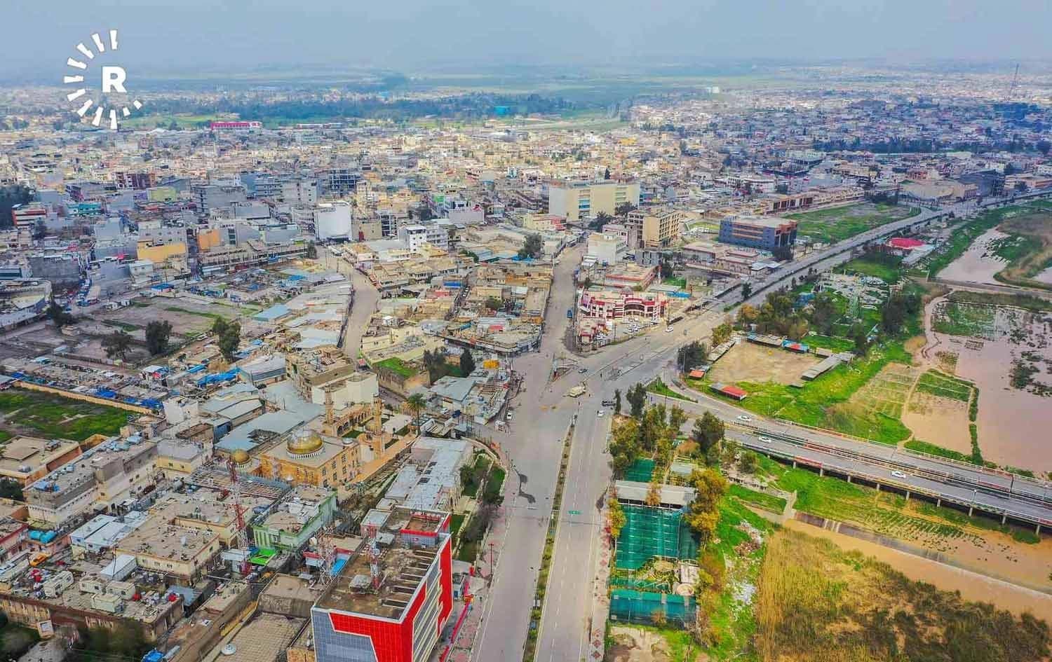 دیمەنێکی شاری کەرکووک لە ئاسمانەوە، وێنە: بڵند تاهیر /ئەرشیڤی رووداو