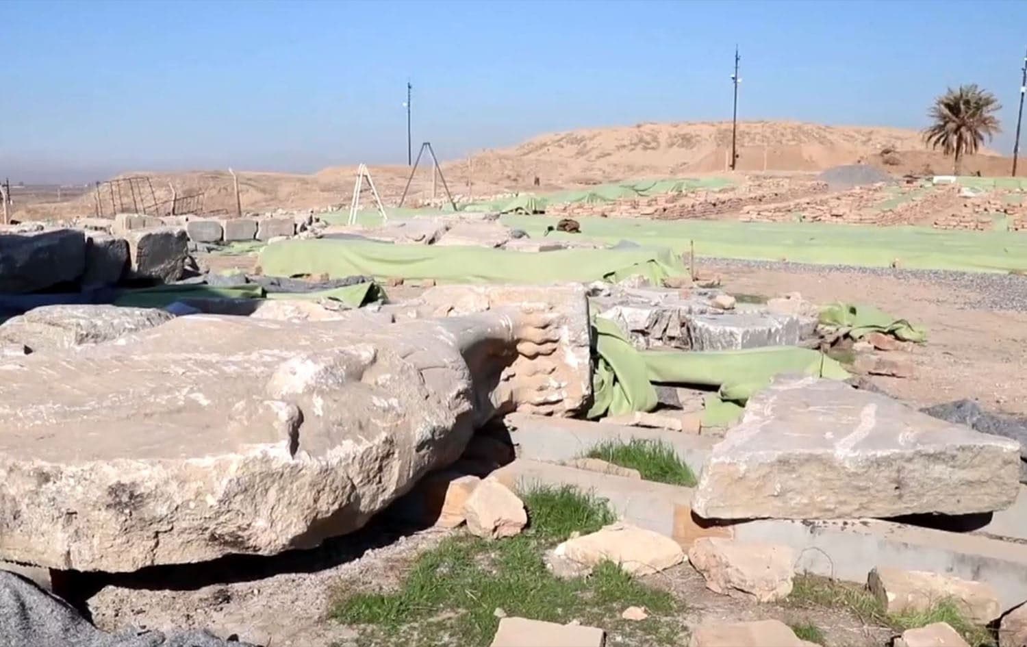 Ruins of the destroyed city of Nimrud in northern Iraq. Photo: screengrab/Rudaw