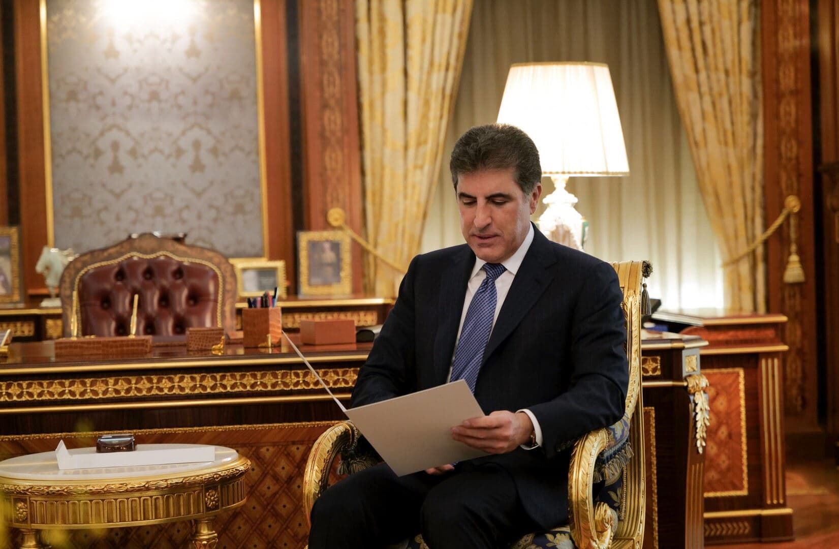 Kurdistan Region President Nechrivan Barzani on October 8, 2023. Photo: Kurdistan Region Presidency