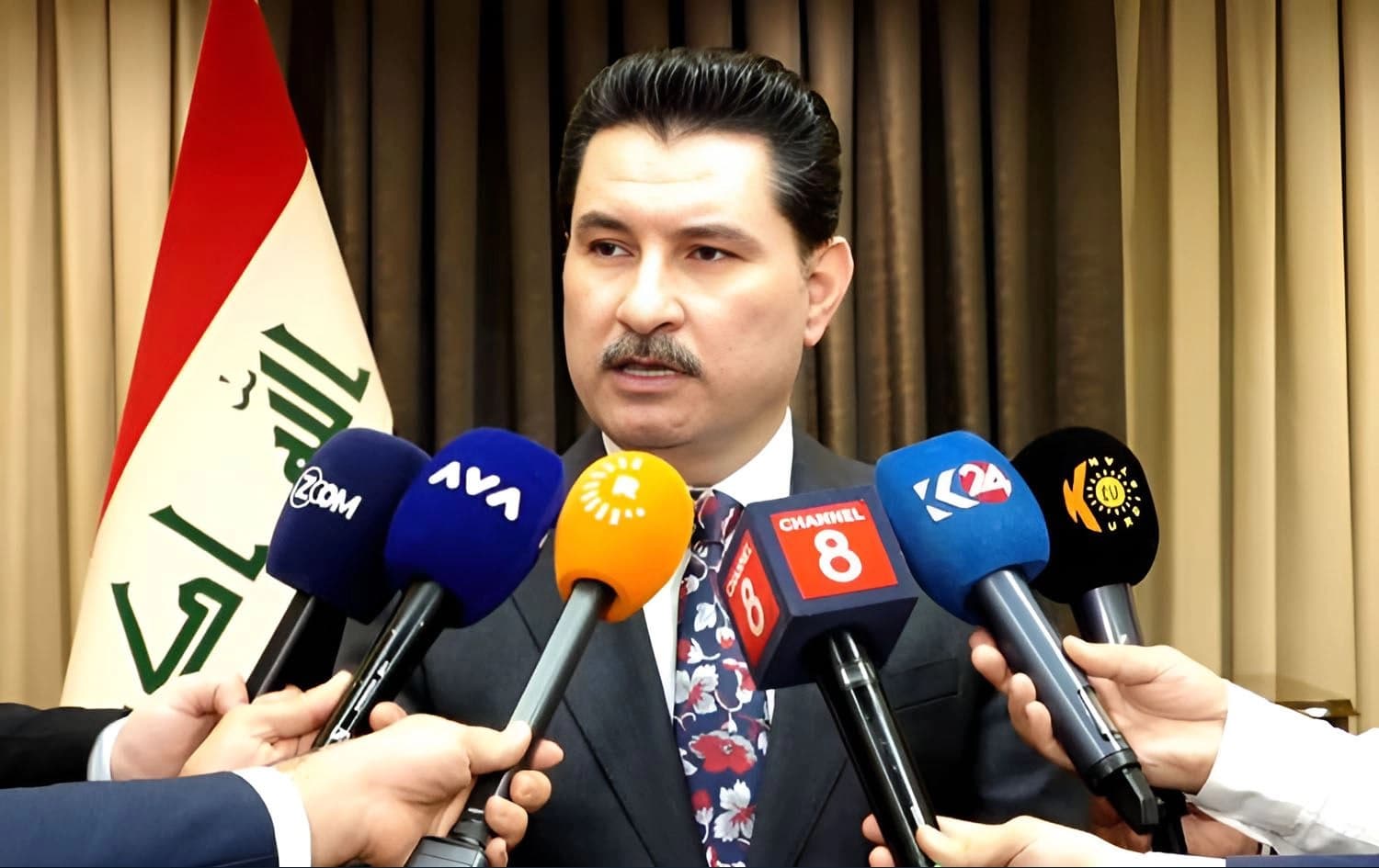 Iraq’s Second Deputy Parliament Speaker Shakhawan Abdullah speaking to reported on March 24, 2025. Photo: screengrab/Rudaw