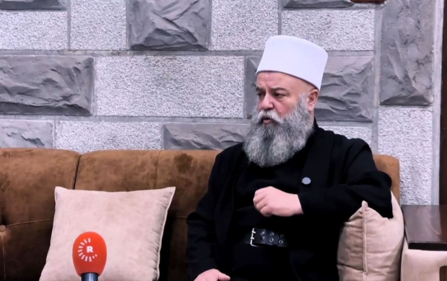 Senior Druze cleric, Youssef al-Jarbou, speaking to Rudaw on March 24, 2024. Photo: Screengrab/Rudaw