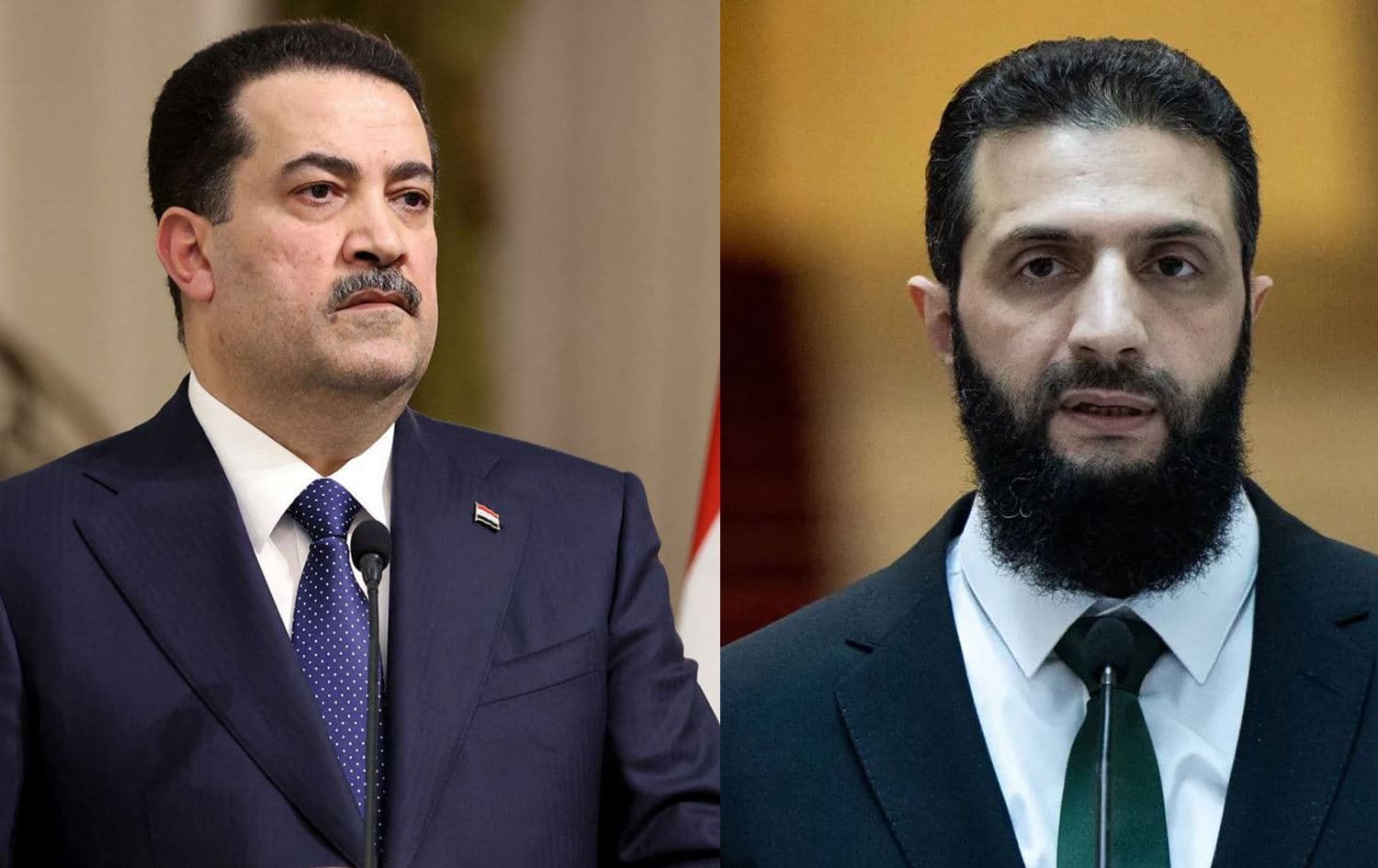 Irak Başbakanı Muhammed Şiya Sudani ve Suriye Cumhurbaşkanı Ahmed Şara