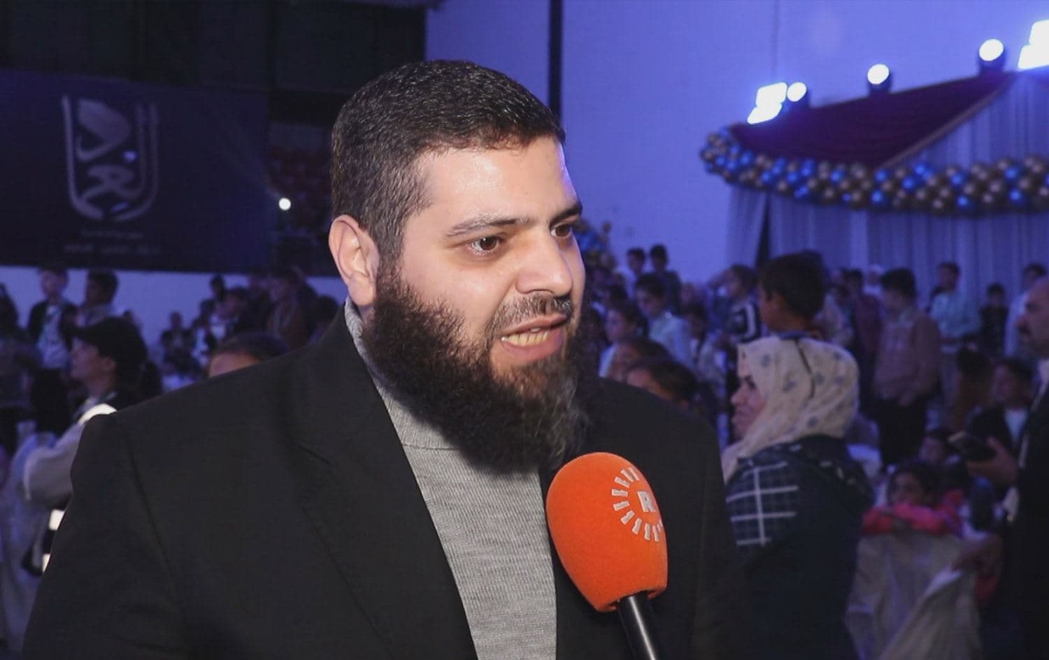 Amer al-Sheikh, the governor of Rif Dimashq, speaking to Rudaw on April 3, 2025. Photo: screengrab/Rudaw