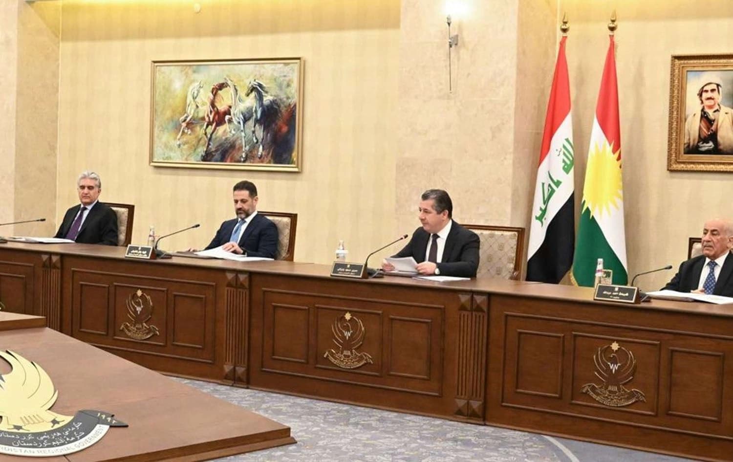 Members of the Kurdistan Regional Government’s (KRG) Council of Ministers hold a meeting. File photo: KRG