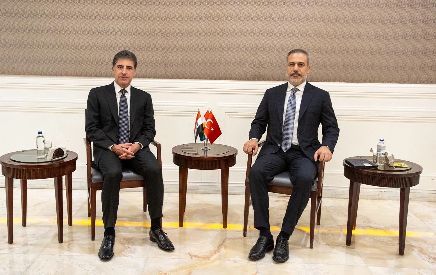 Nêçîrvan Barzanî û Hakan Fîdan / Wêne: Serokatiya Herêma Kurdistanê / Arşîv