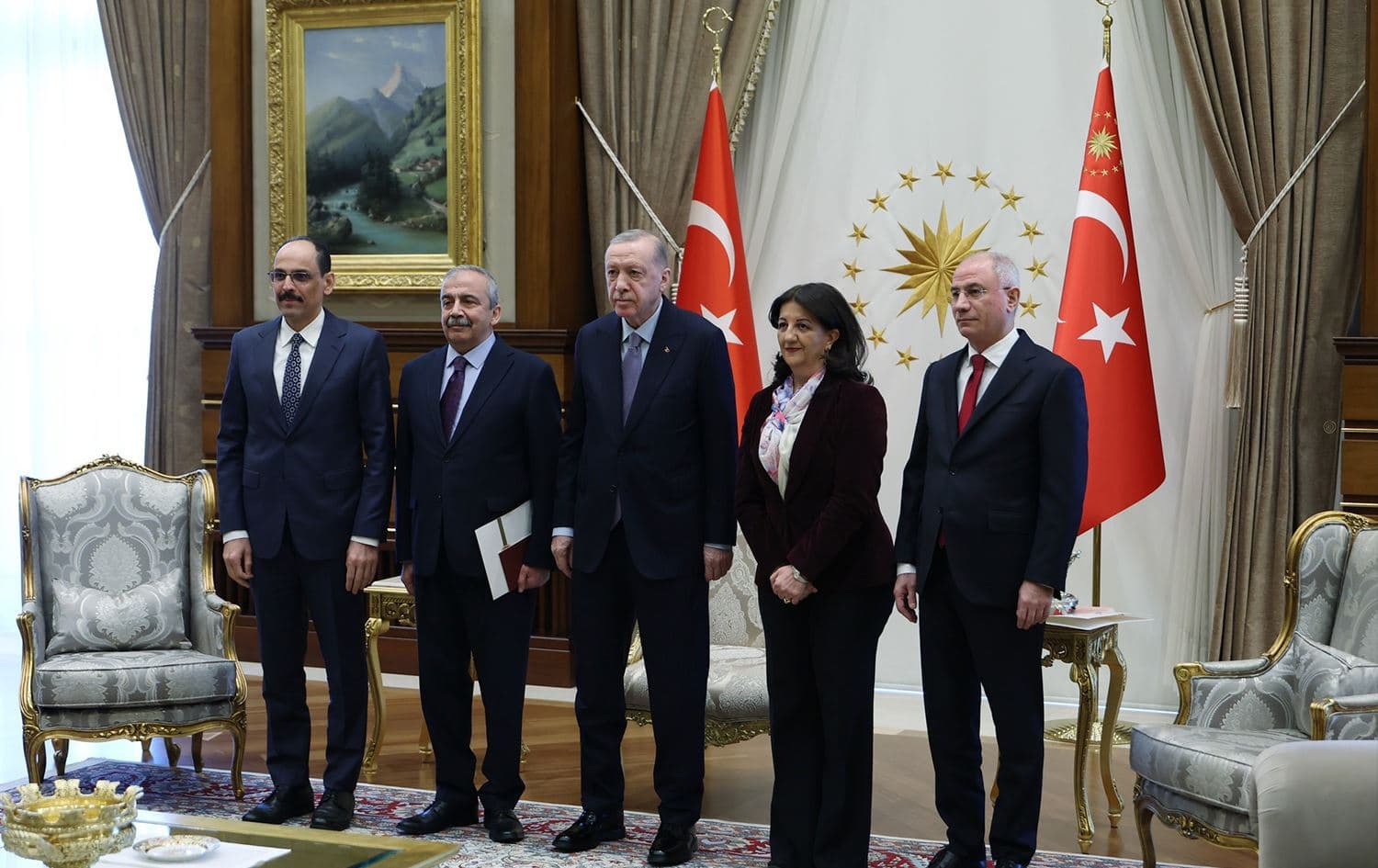 Civîna Heyeta Îmraliyê û Recep Tayyîp Erdogan\ Wêne: AA