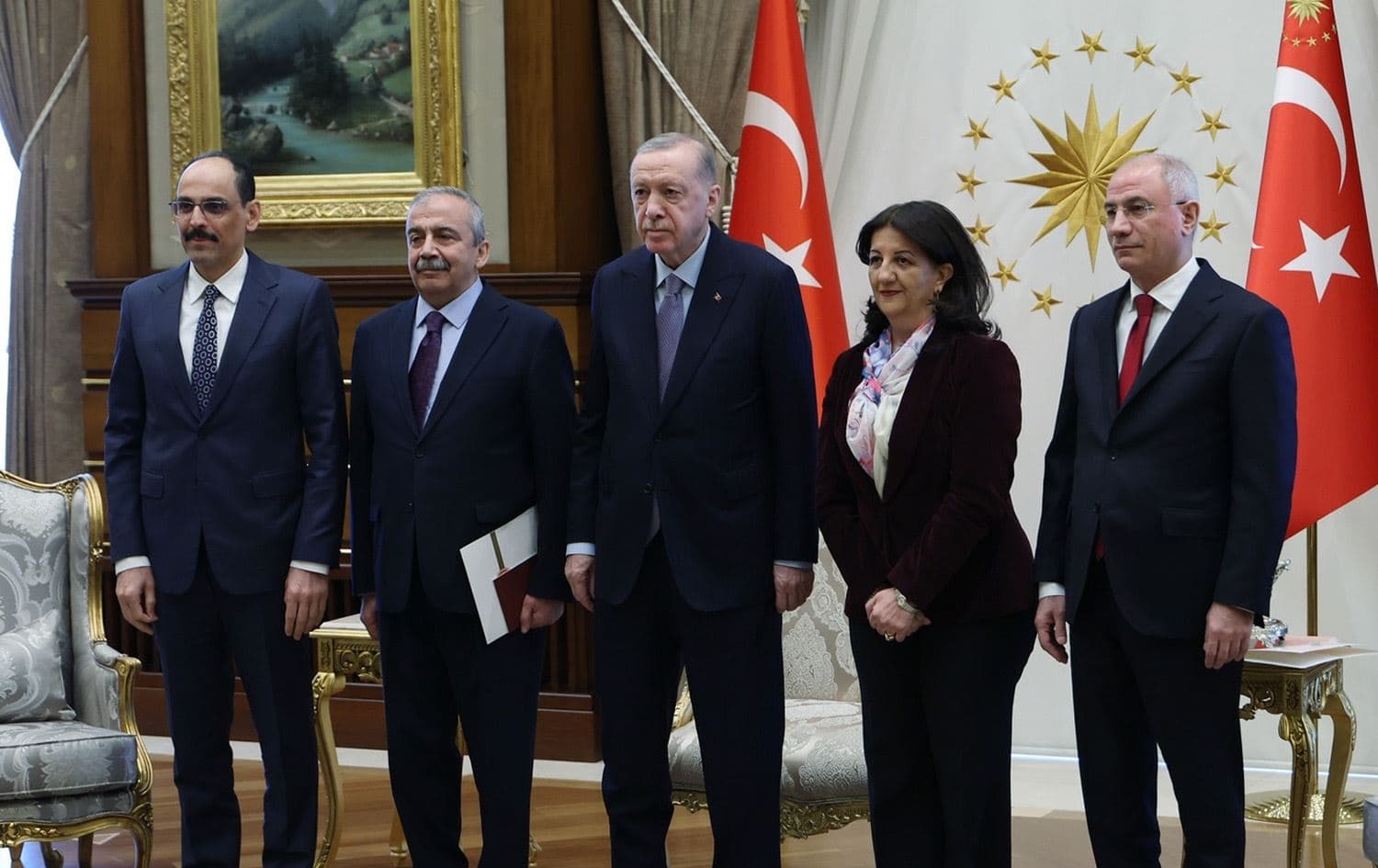 Dîmenê civîna Recep Tayyîp Erdogan û Heyeta Îmraliyê\ Wêne: AA