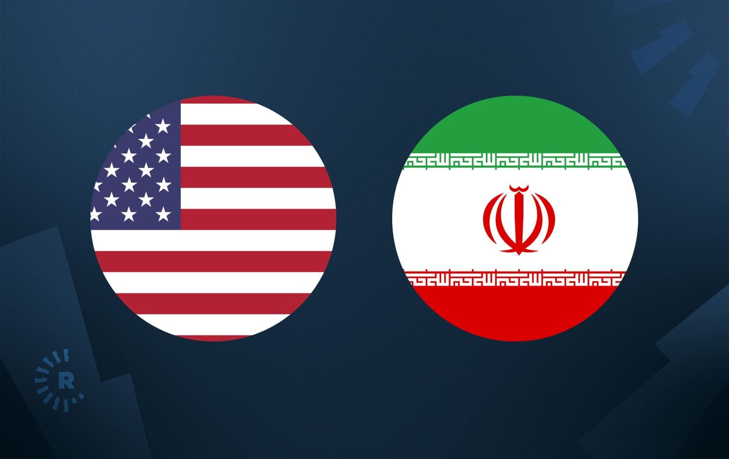 Alayên Îran û Amerîkayê\ Wêne: Rûdaw Grafîk