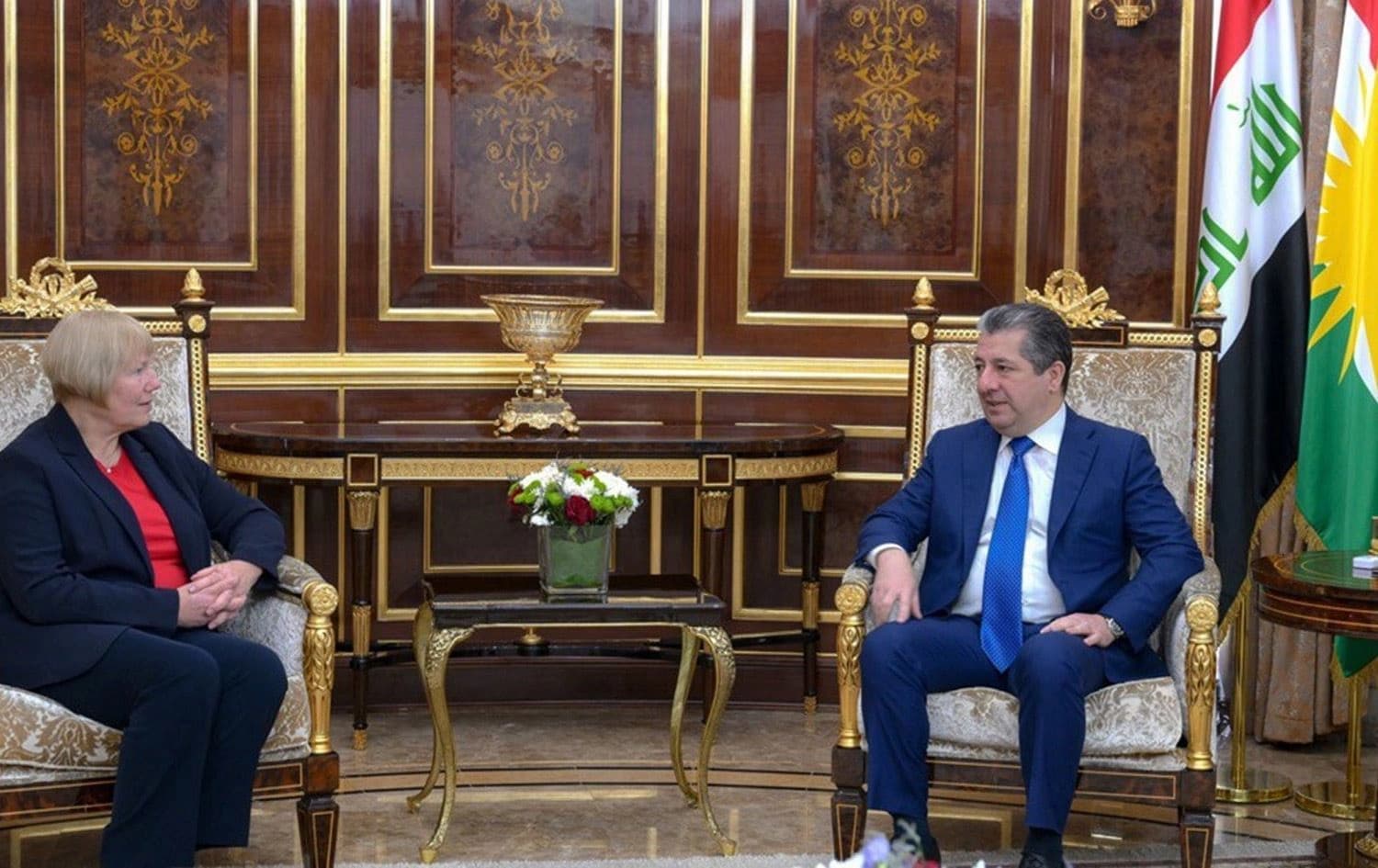 Christiane Hohmann û Mesrûr Barzanî  / Wêne: Hikûmeta Herêma Kurdistanê