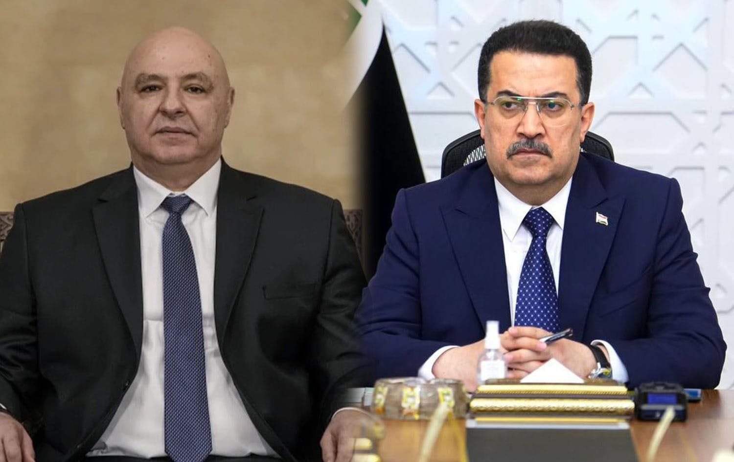 Lebanese President Joseph Aoun (left) and Iraqi Prime Minister Mohammed Shia’ al-Sudani (right). Graphic: Rudaw