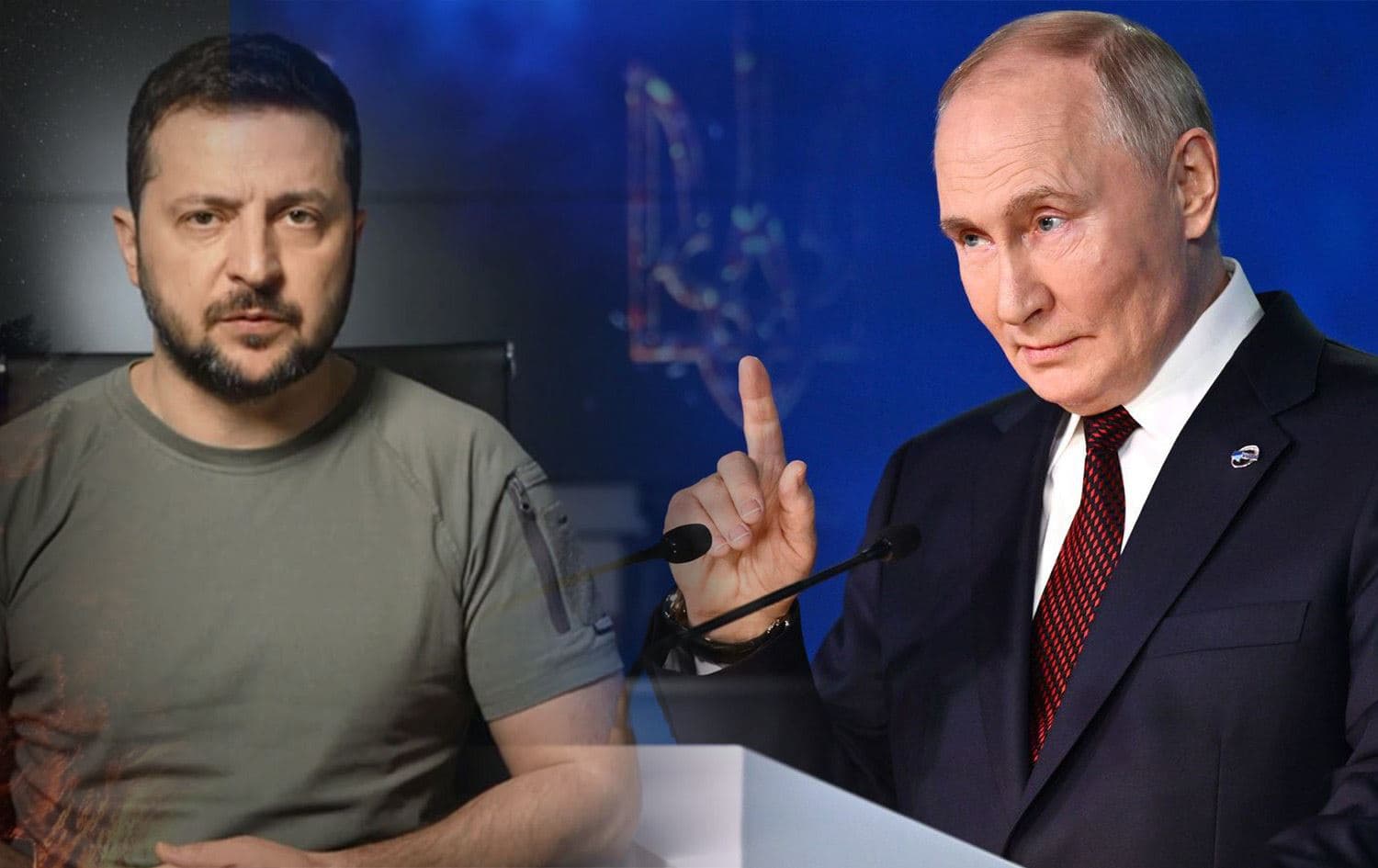 Foto: Ukrayna Devlet Başkanı Volodimir Zelenskiy ve Rusya Devlet Başkanı Vladimir Putin