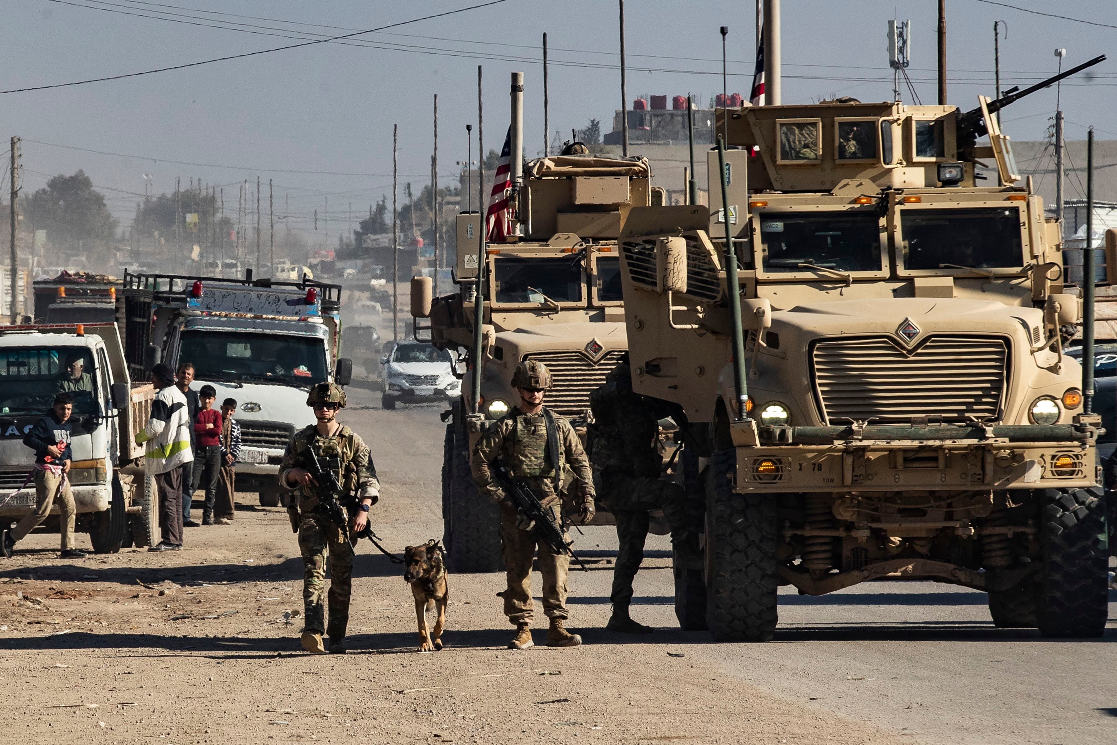 US forces patrol in Syria's northeastern city Qamishli, in the Hasakeh province, mostly controlled by Kurdish-led Syrian Democratic Forces (SDF), on January 9, 2025. Photo: AFP