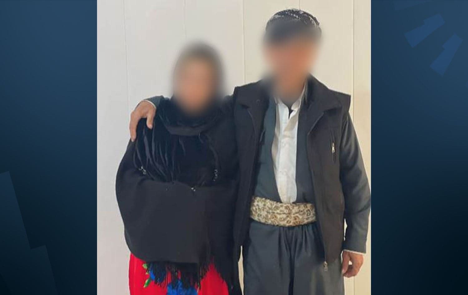 A couple arrested in Erbil’s Soran district on April 21, 2025. Photo: Submitted