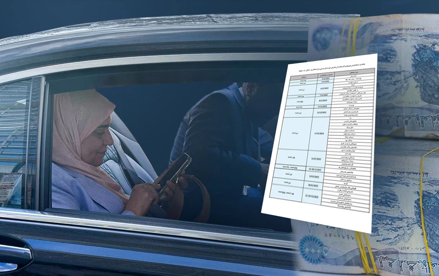 وێنەیەکی تەیف سامی لە ئەمریکا لەنێو ئۆتۆمبێلەکەی دانیشتووە؛ وێنە: رووداو