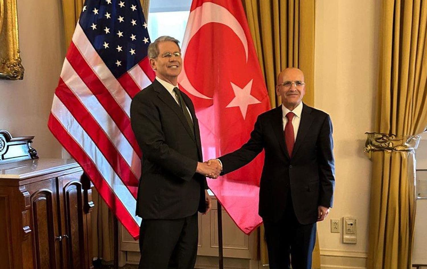 Şimşek, ABD Hazine Bakanı Scott Bessent ile Washington'da görüştü