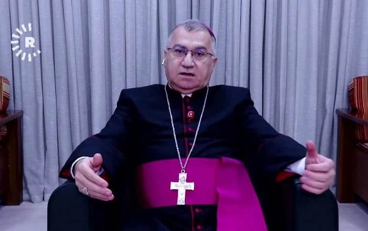 Archbishop Bashar Warda of the Chaldean Archdiocese of Erbil speaks to Rudaw on April 26, 2025. Photo:Screengrab/Rudaw
