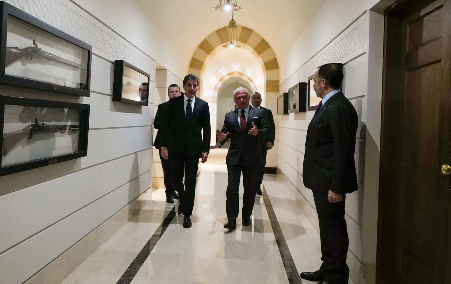 Dîmenê dema pêşwazîkirina Nêçîrvan Barzanî\ Wêne: Serokatiya Herêma Kurdistanê