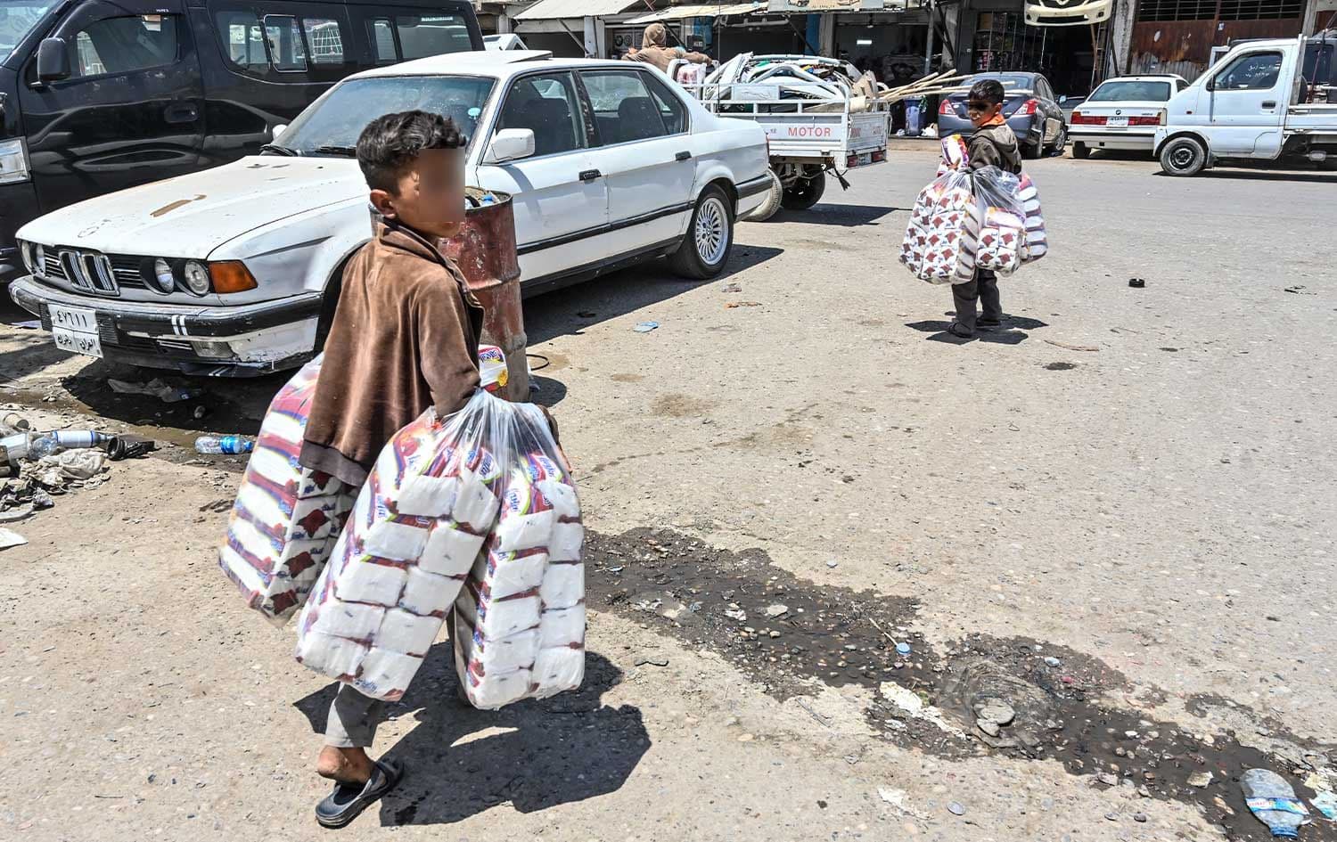 چەند منداڵێک لە کاتی کارکردن لە هەرێمی کوردستان؛ وێنە: بڵند تاهیر - رووداو