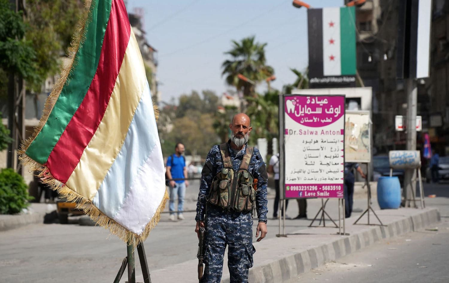 چەکدارێکی دروزی لە نزیک دیمەشق. وێنە: Rami al SAYED / AFP