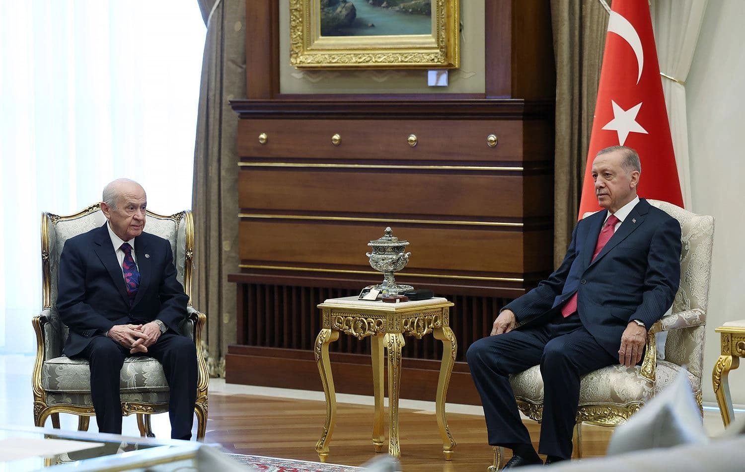 Bahçeli (solda) ve Erdoğan daha önce bir araya gelmişti. / Foto: Arşiv