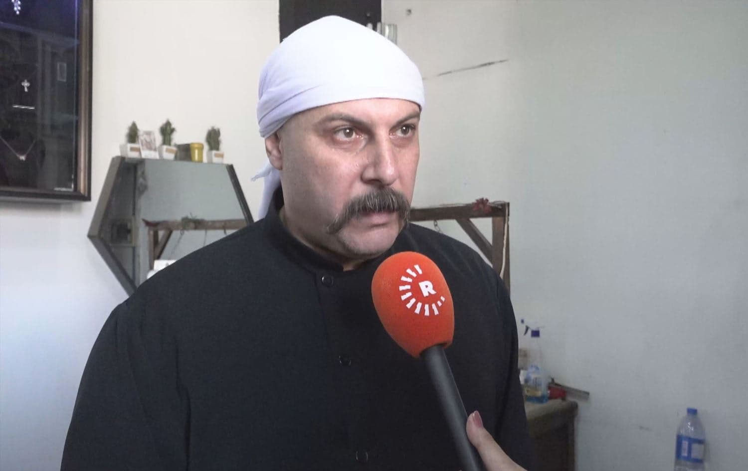Fahad Haydar, a Druze elder of Jaramana, speaking to Rudaw on May 5, 2025. Photo: Rudaw