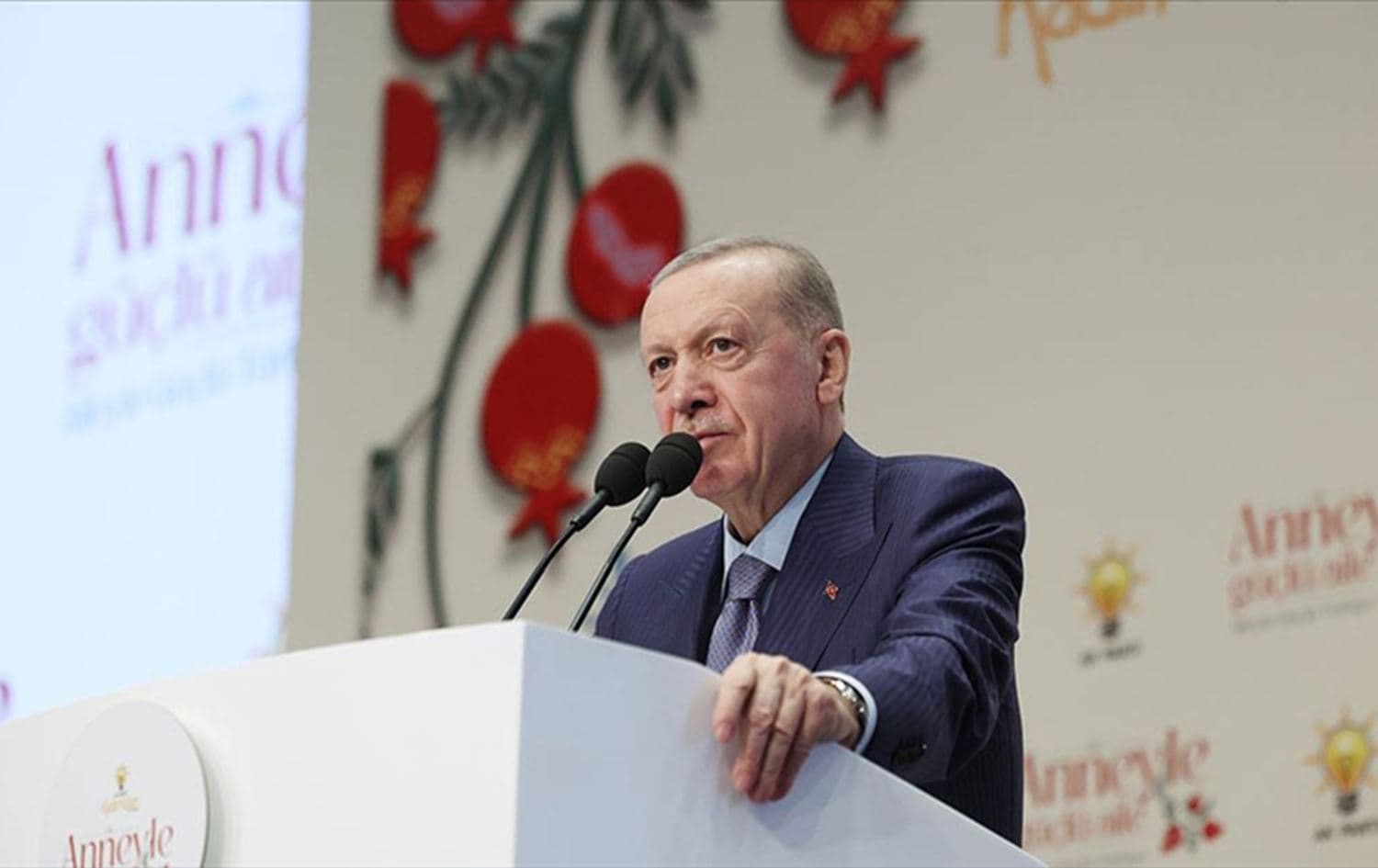 Turkey's President Recep Tayyip Erdogan during a speech on May 10, 2025. Photo: AA