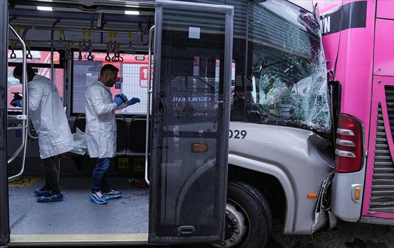 Footage of the bus crash in Turkey's Istanbul on May 10, 2025.  Photo: AA