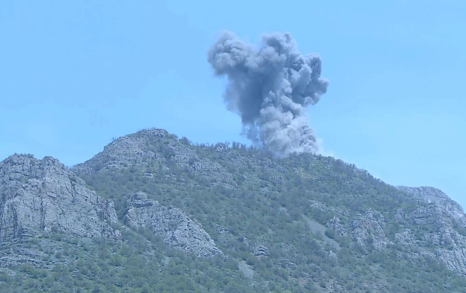 Dîmenê bombebarana çiyayê Garê\ Wêne: Rûdaw Arşîv