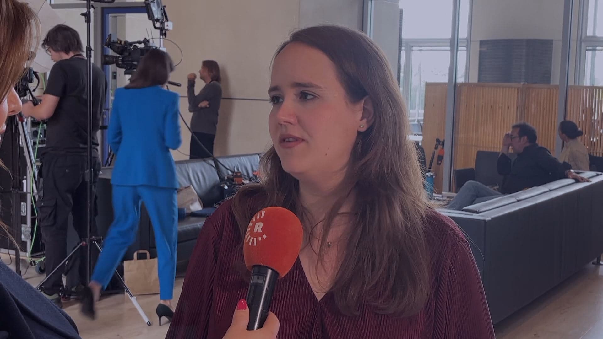Ricarda Lang, lawmaker from the Greens, speaking to Rudaw on May 15, 2025. Photo: screengrab/Rudaw 