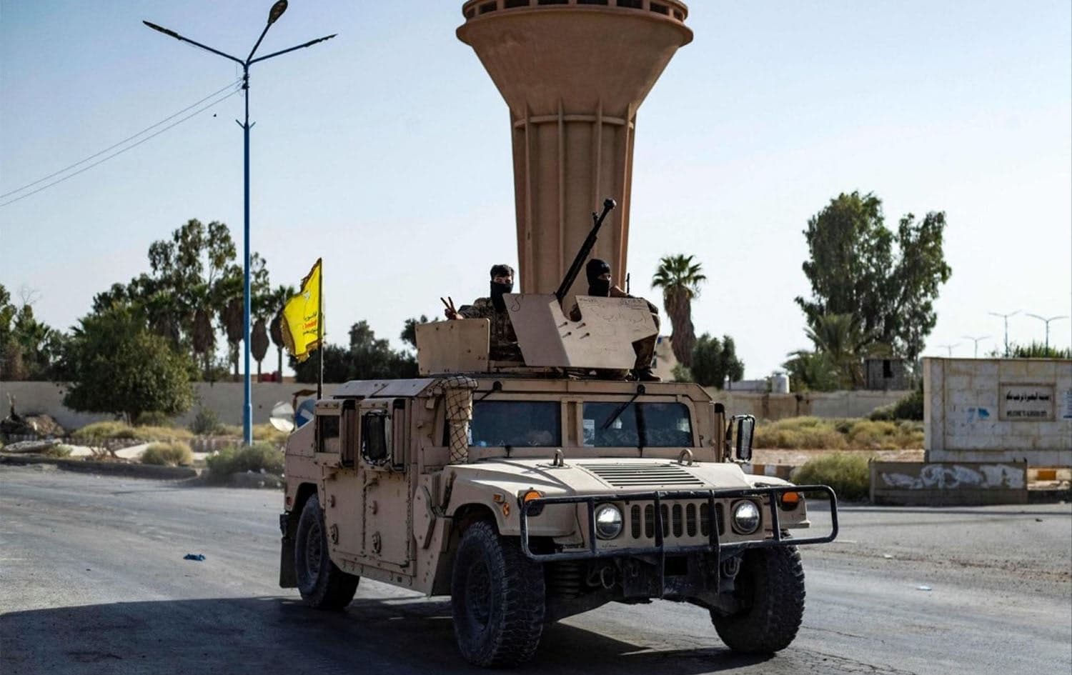 A Syrian Democratic Forces (SDF) military vehicle in northeast Syria (Rojava). Photo: SOHR