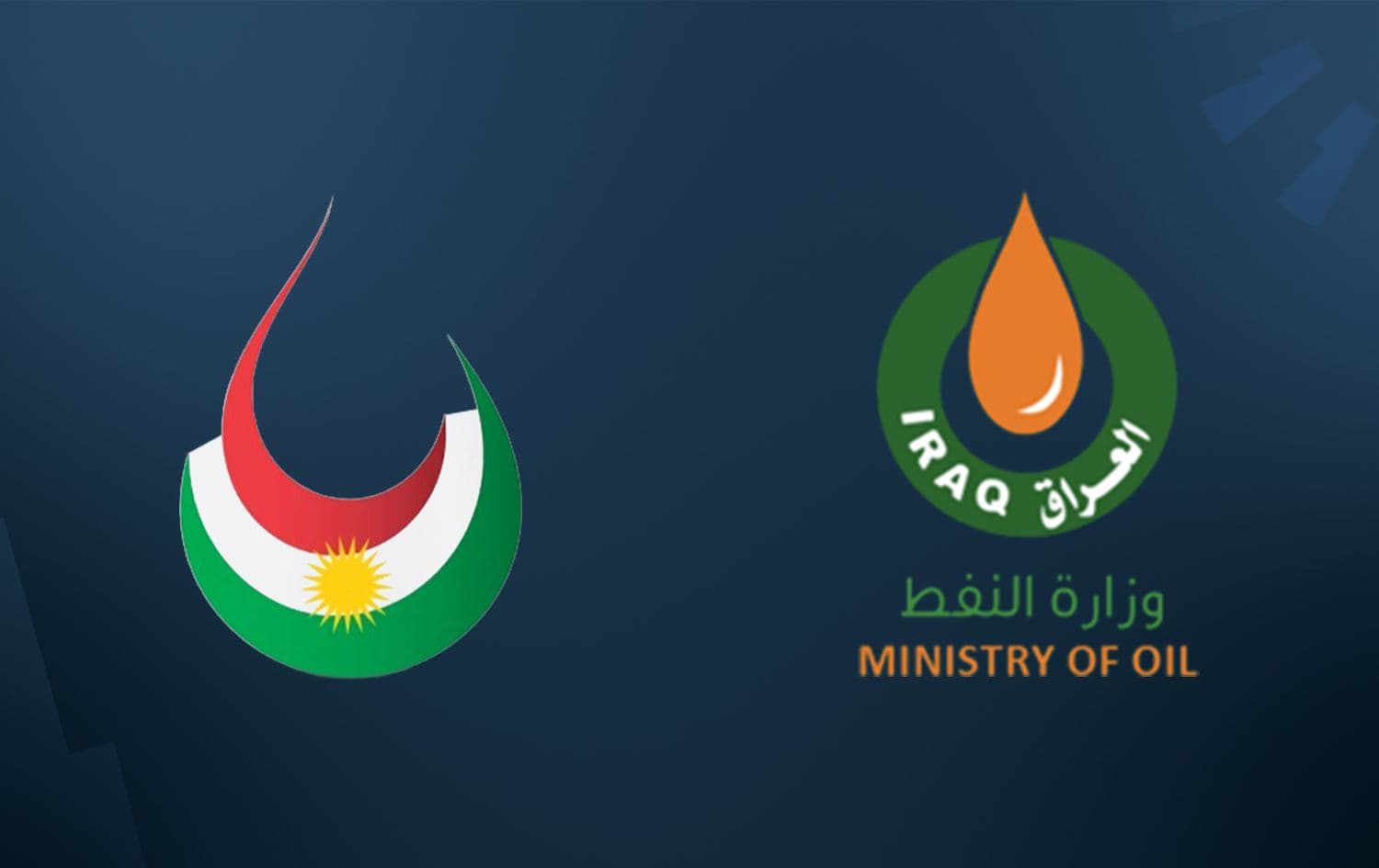 Kurdistan Region's Ministry of Natural Resources (left) and Iraq's Ministry of Oil (right) logos. Graphic: Rudaw
