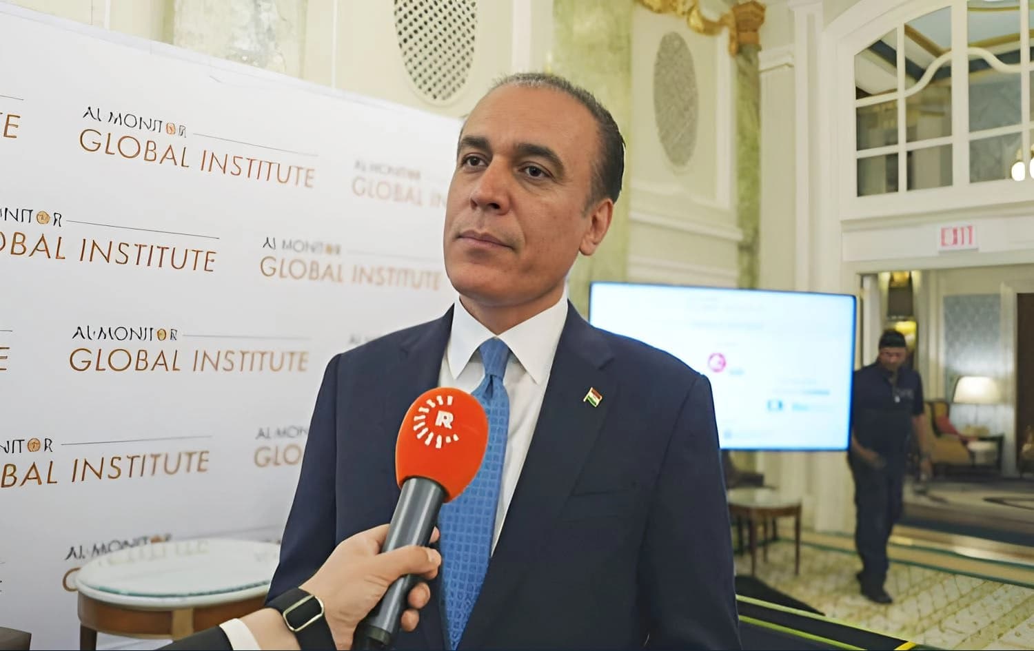 Kurdistan Regional Government (KRG) Cabinet Secretary Amanj Raheem speaks to Rudaw in Washington, DC, on May 22, 2025. Photo: Rudaw