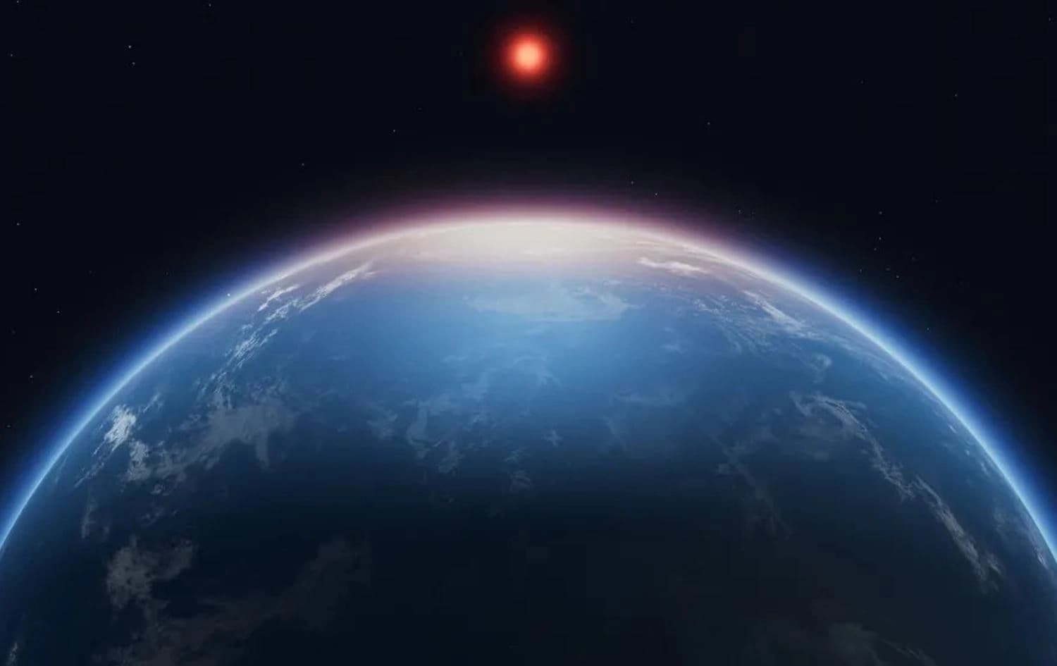 وێنەیەکی دەستی، گوزارشت لە هەسارەکە دەکات.