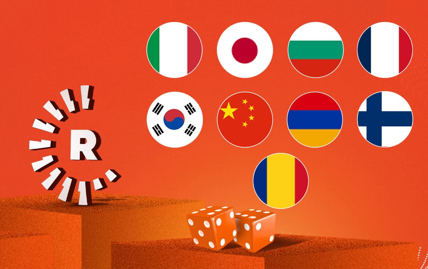 Rudaw logo and flags of countries that congratulates Rudaw for its 12th anniversary. Graphic: Rudaw