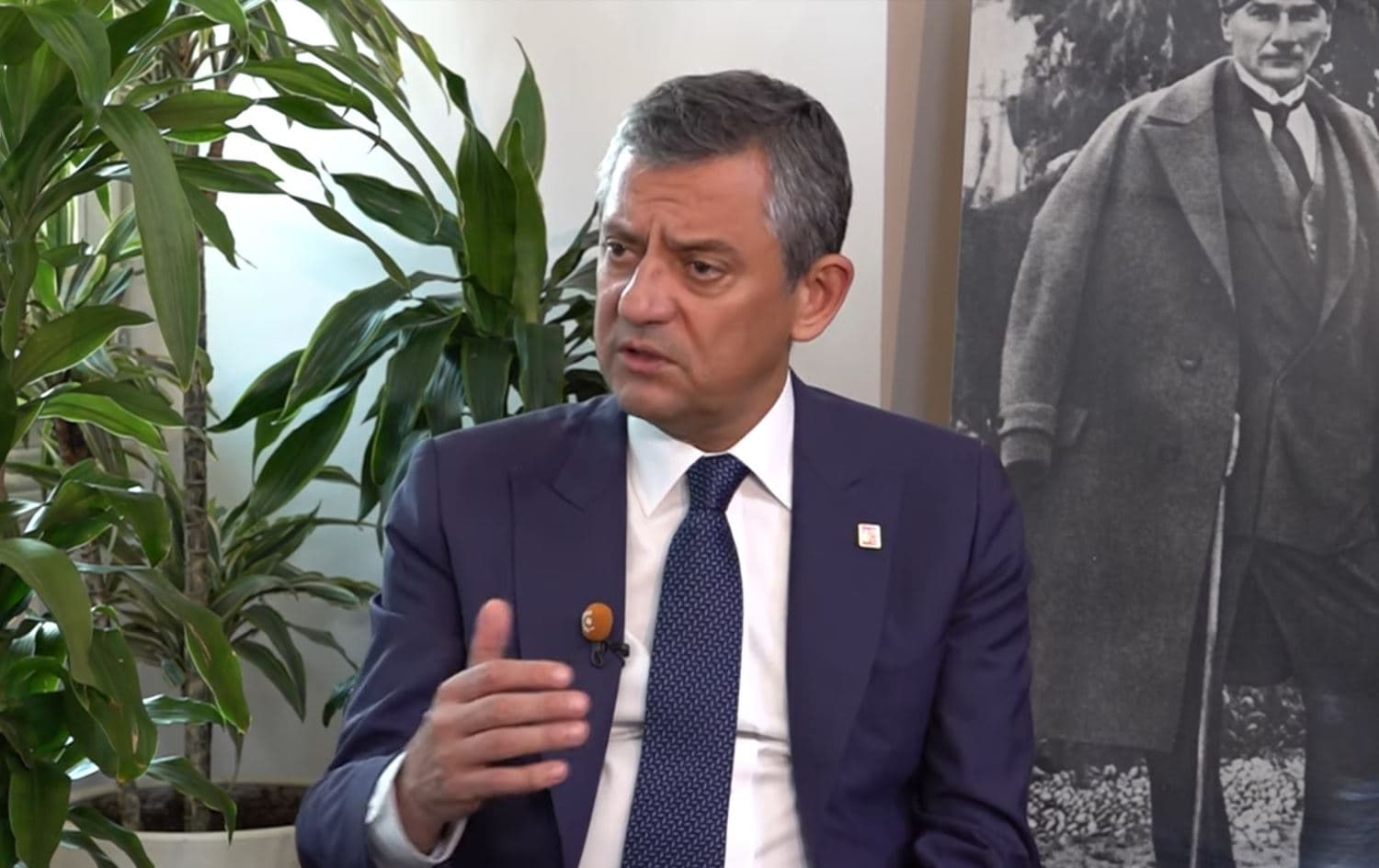 Ozgur Ozel, leader of Turkey's main opposition Republican People's Party (CHP), speaking to Rudaw in Istanbul on May 28, 2025. Photo: Rudaw
