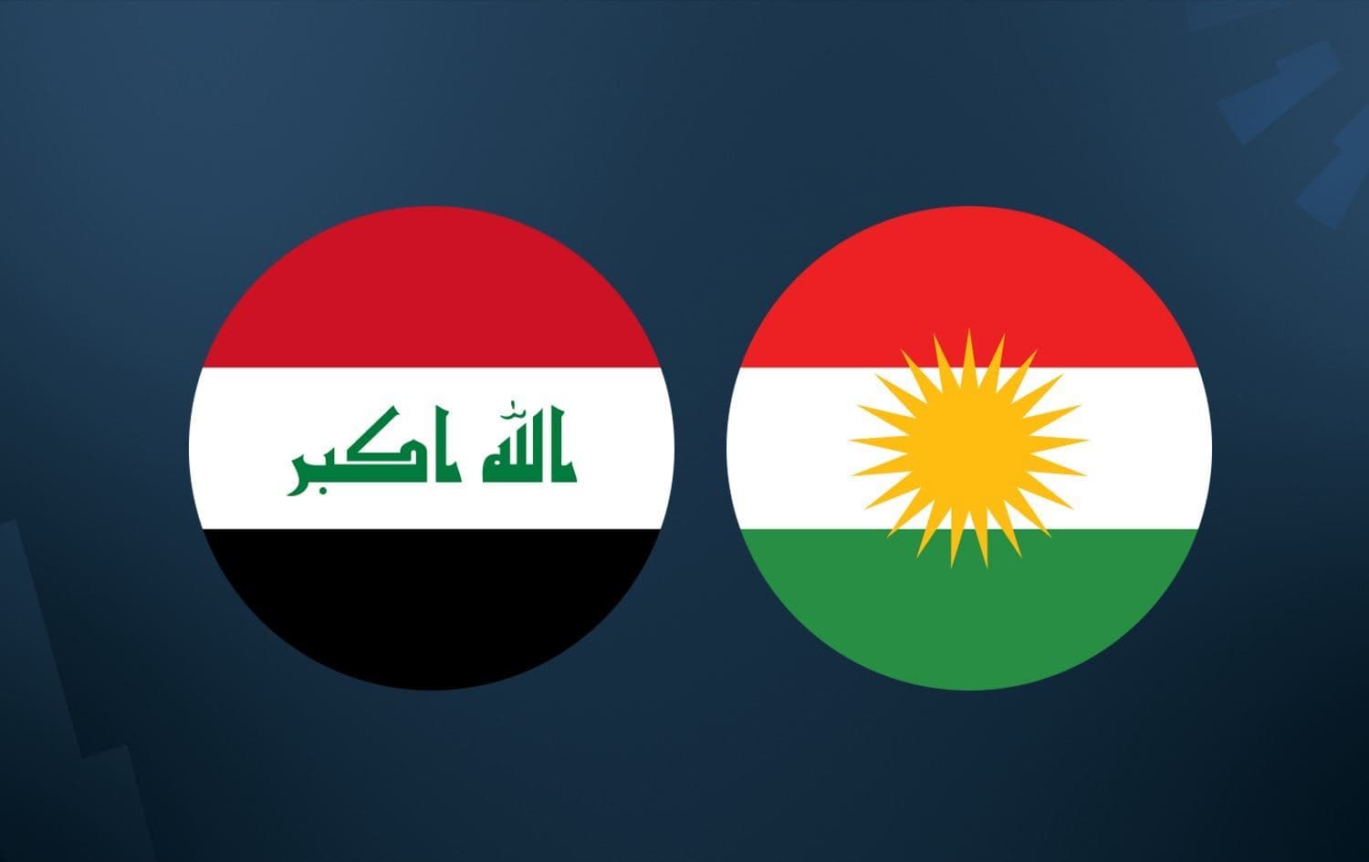 Flags of Iraq (left) and Kurdistan (right). Graphic: Rudaw