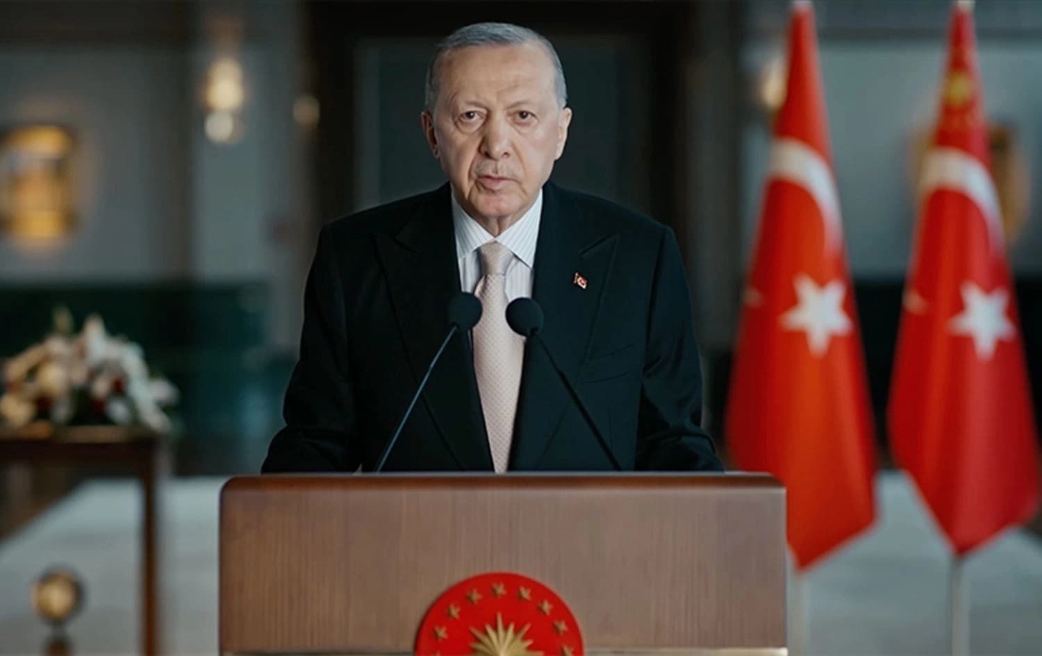 Turkish President Recep Tayyip Erdogan during a speech on June 6, 2025. Photo: Anadolu Agency