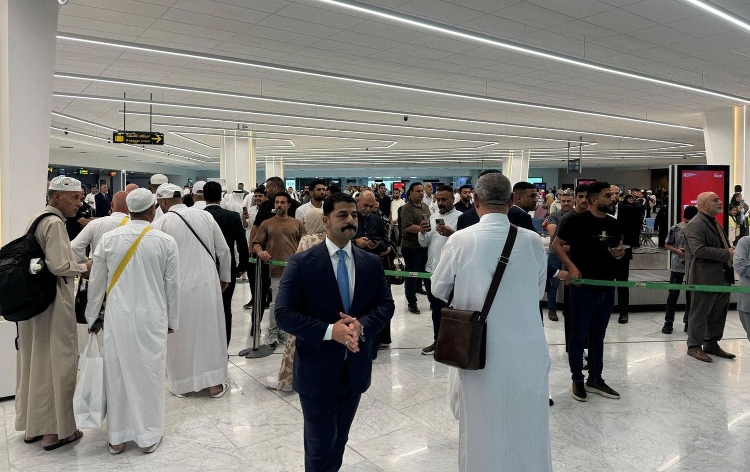 ساتی گەیشتنەوەی بەشێک لە حاجییان بۆ فڕۆکەخانەی بەغدا