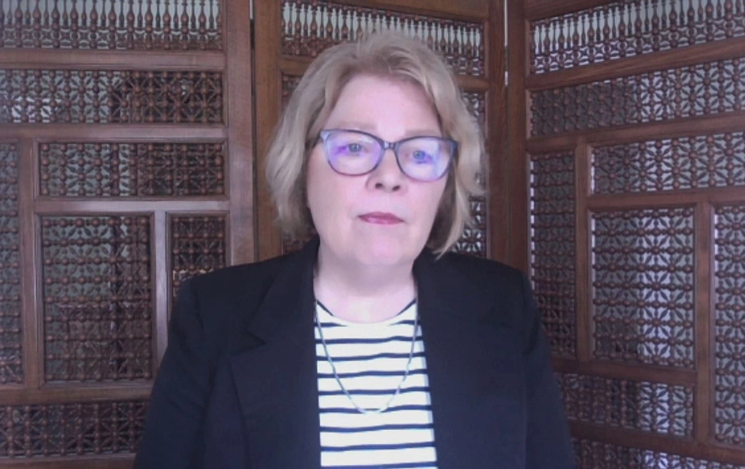 Former US Assistant Secretary of State for Near Eastern Affairs Barbara Leaf speaks to Rudaw on June 15, 2025. Photo: Screengrab/Rudaw