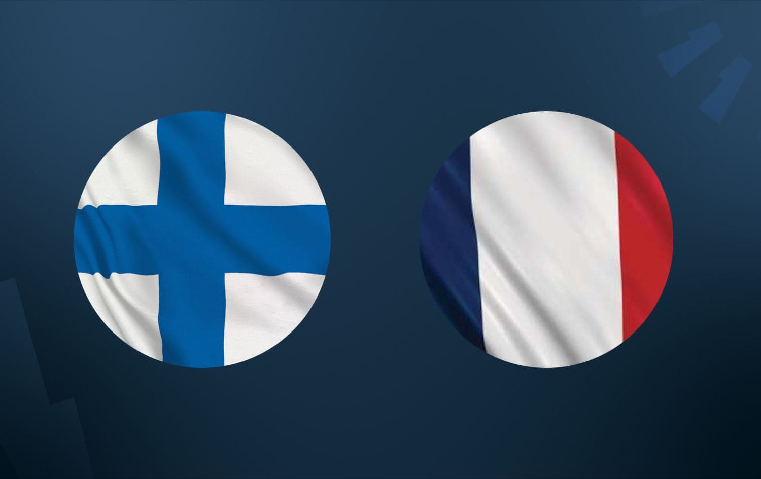 The Finnish flag (left) and the French flag (right). Graphic: Rudaw