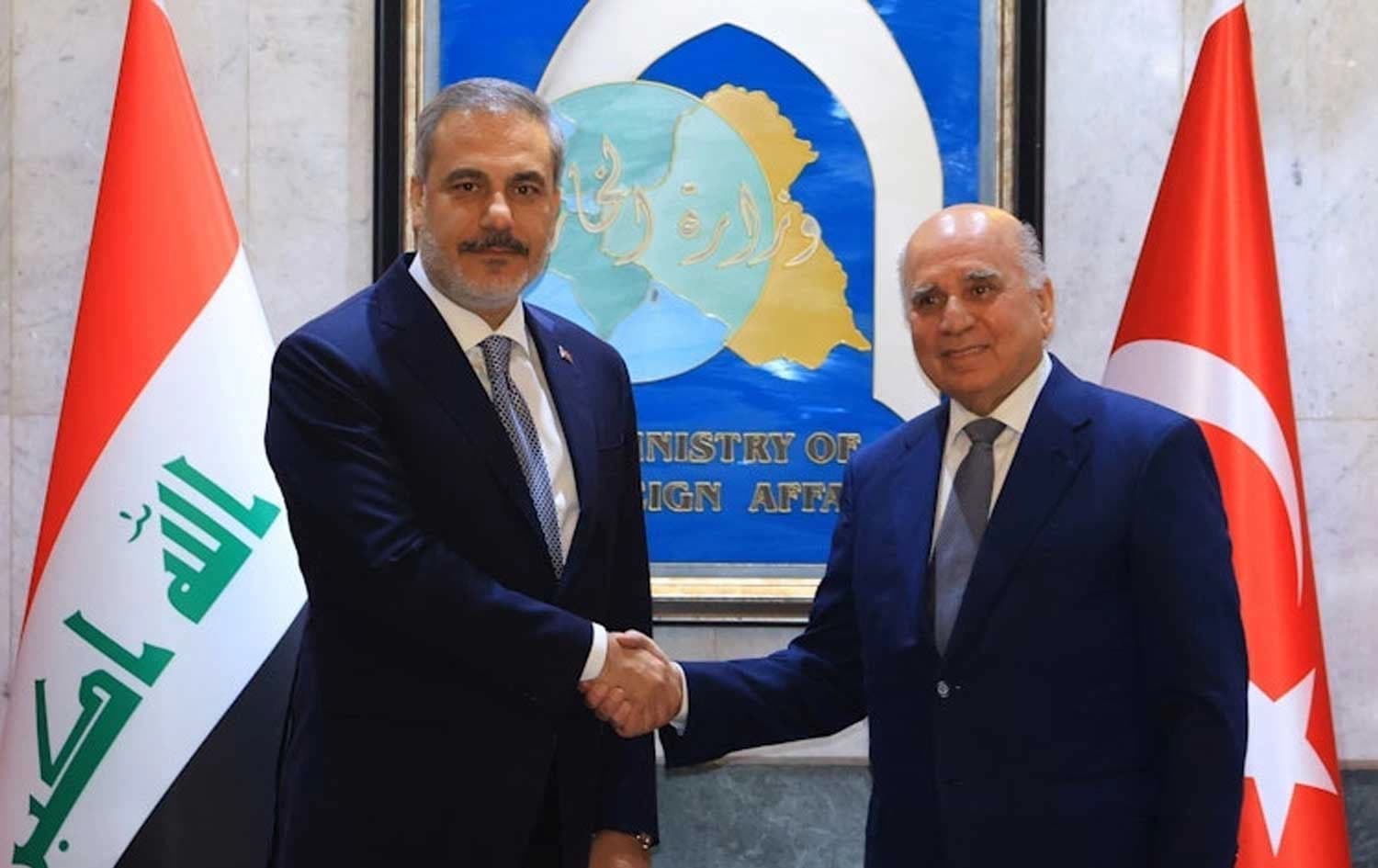 Irak Dışişleri Bakanı ve Başbakan Yardımcısı Fuad Hüseyin ile Türkiye Dışişleri Bakanı Hakan Fidan