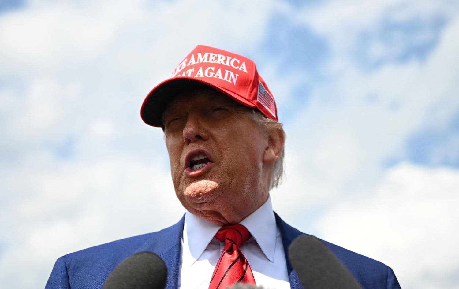 US President Donald Trump speaking to reporters on June 20, 2025. Photo: AFP