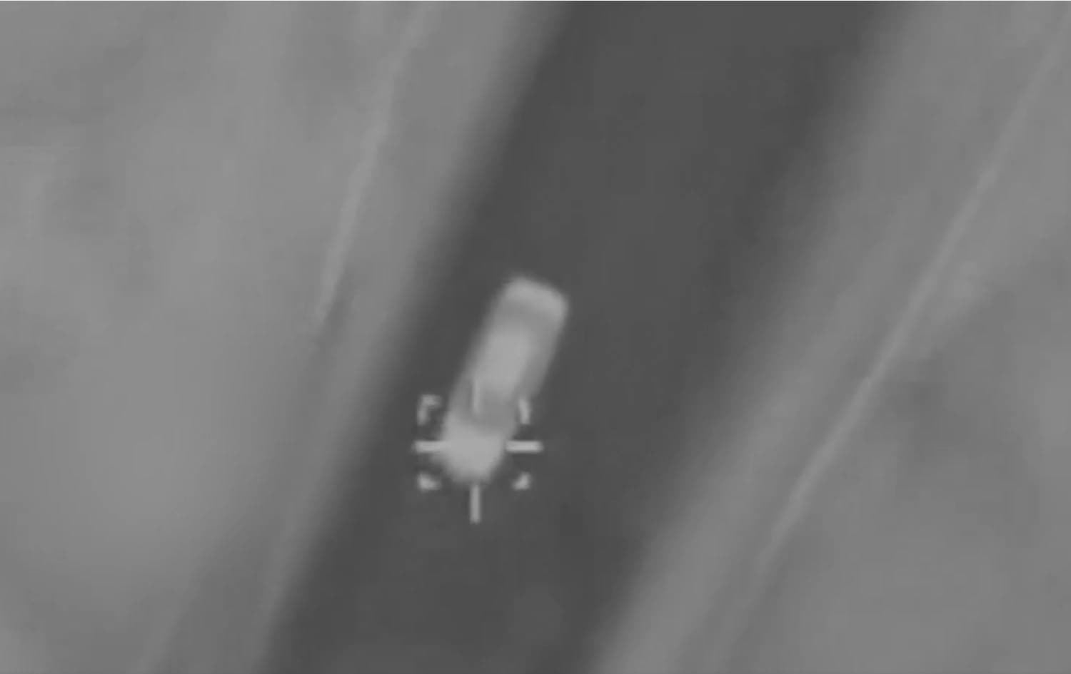 Screengrab from an IDF video showing moments before an airstrike on Behnam Shahriyari's vehicle in western Iran on June 21, 2025. Photo: IDF 