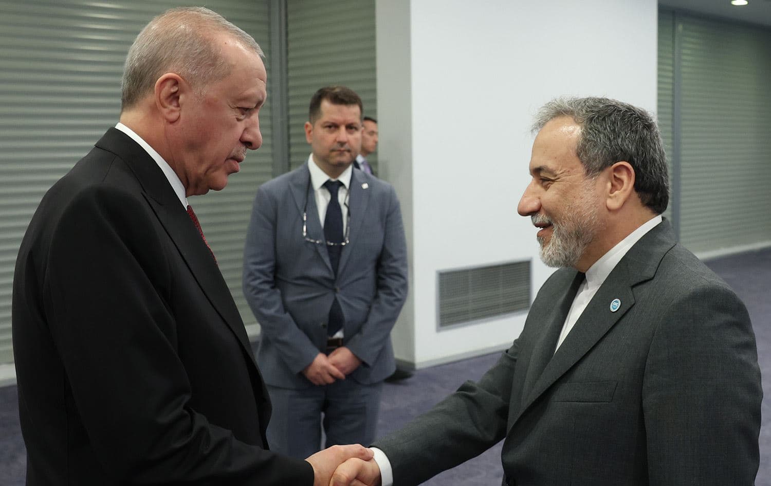 لقاء رجب طيب أردوغان وعباس عراقجي-AA