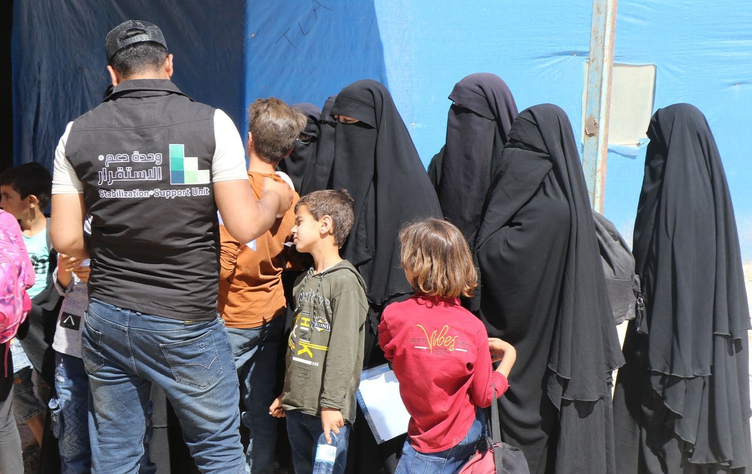 Return of Syrians from al-Hol camp in Hasaka to their homes in Aleppo city in June 2025. Photo: US embassy in Syria. 
