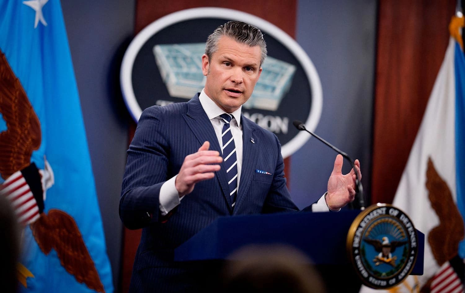 US Defense Secretary Pete Hegseth speaks during a press conference at the Pentagon in Arlington, Virginia on June 22, 2025. Photo: Andrew Harnik/Getty Images via AFP