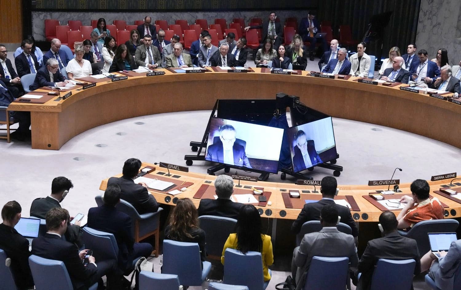 A United Nations Security Council emergency meeting in New York on June 22, 2025. Photo: Bryan R. Smith/AFP