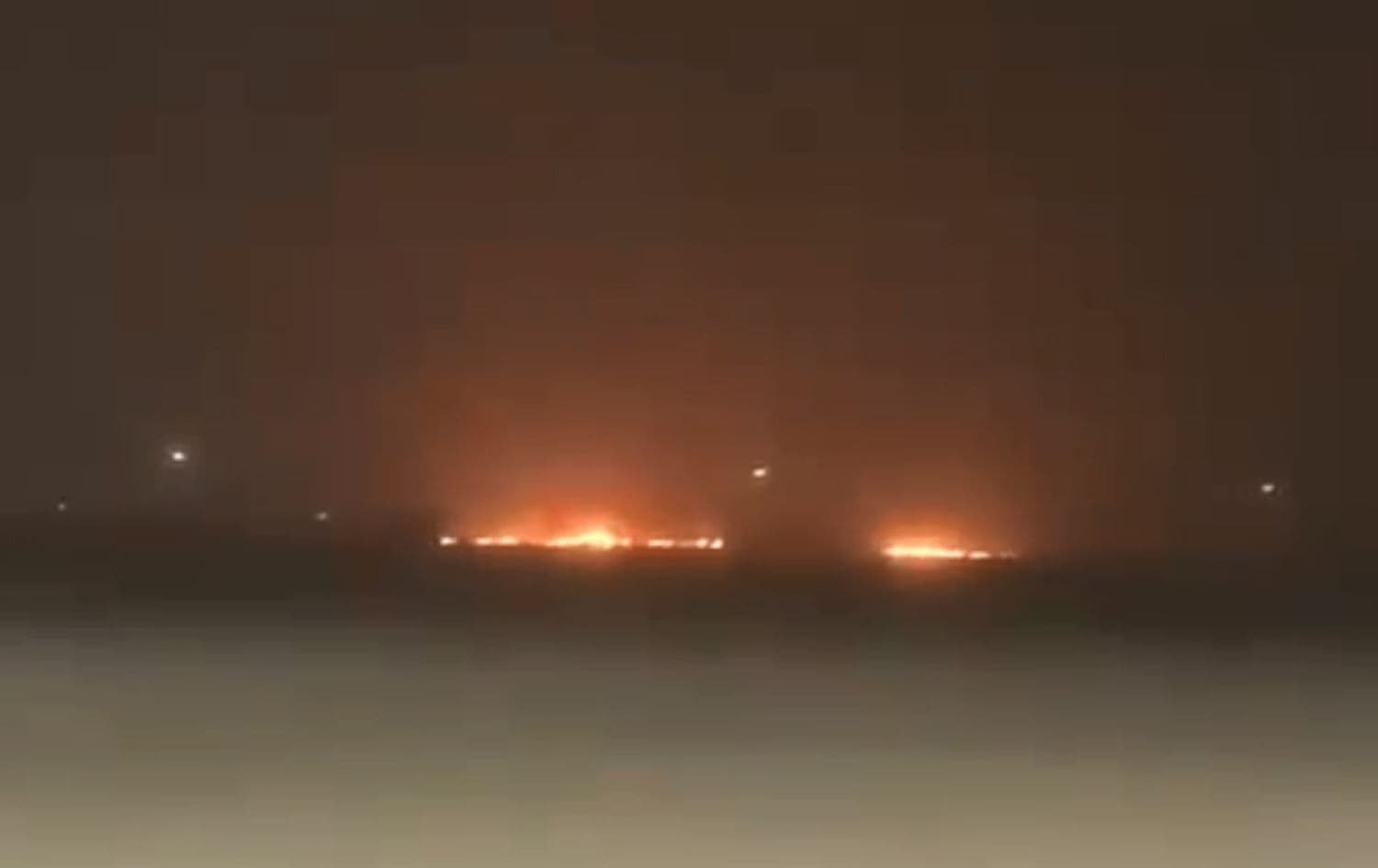 Aftermath of the rocket attack at Kirkuk airport on June 30, 2025. Photo: State media