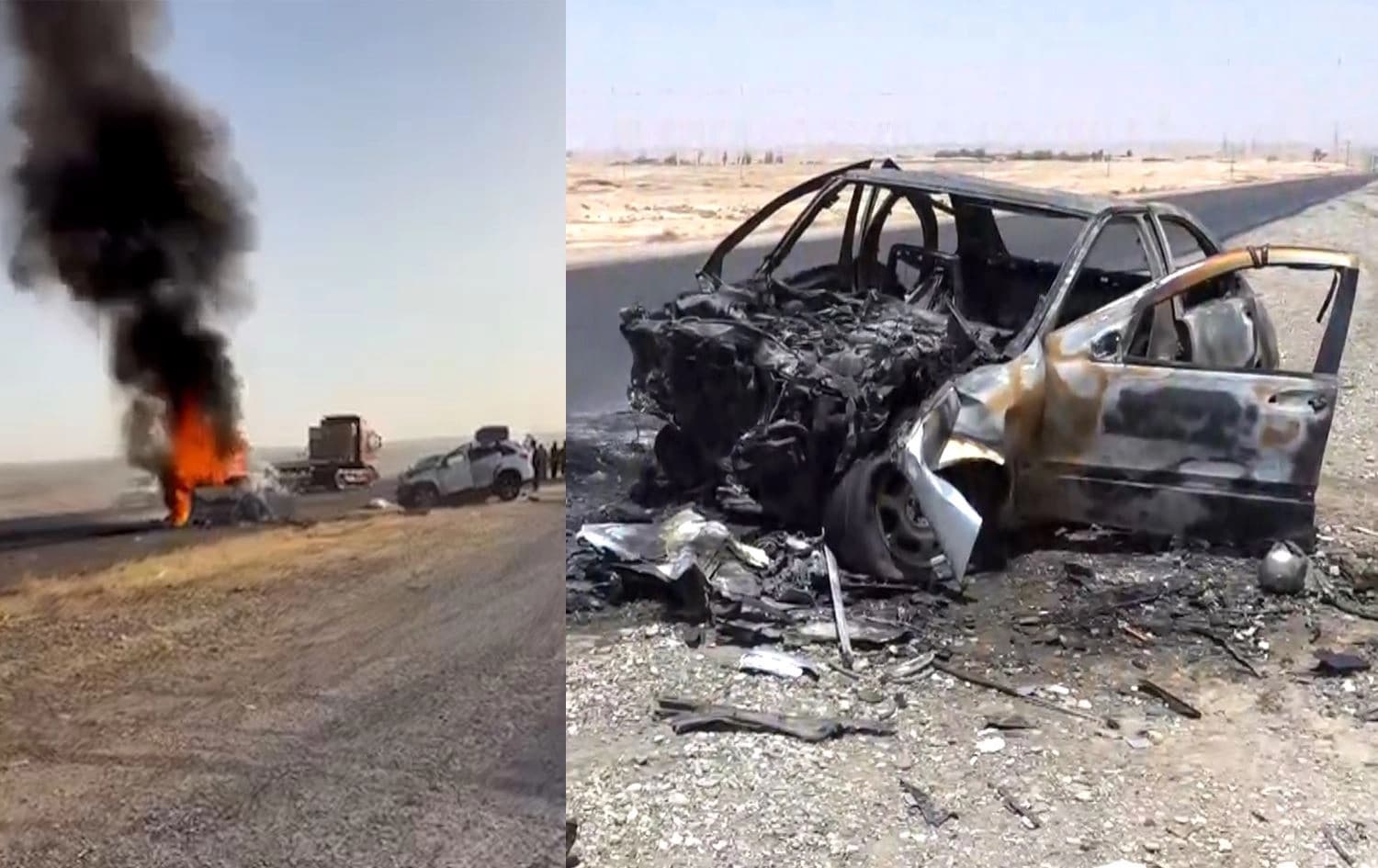 Aftermath of car accident in Khanaqin town in Diyala province on July 2, 2025. Photo: Rudaw 